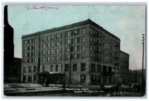 1909 View Of Montrose Hotel Building Cedar Rapids Ryan Iowa IA Antique Postcard