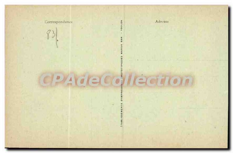 Old Postcard Toulon Hotel Hermitage Dining room