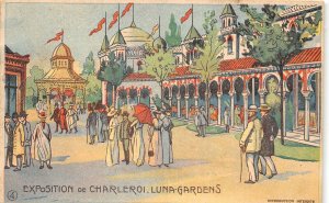 Lot325 exposition de charleroi luna gardens postcard belgium 1911