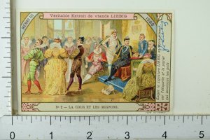 1880's British Kings Queens Lovely Scenes Liebig Victorian 12 Trade Card Set K77