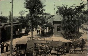 Rouses Point NY D&H RR Train Station Depot c1910 Postcard