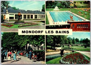 Mondorf Les Bains Luxembourg Swimming Pool Park Garden Building Postcard