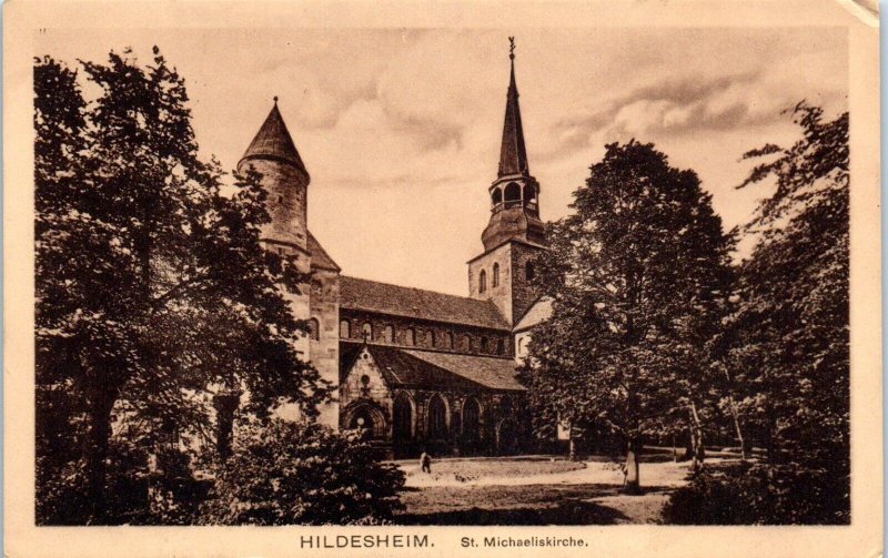 1920s St. Michael's Church Hildesheim Germany Postcard