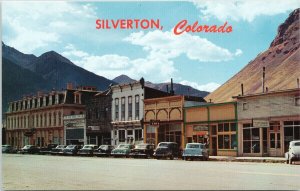 Silverton Colorado Main Street Autos Unused Thompson Vintage Postcard H17