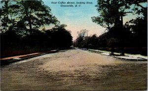 Postcard SC Greenville East Coffee Street Looking West ~1910 S77