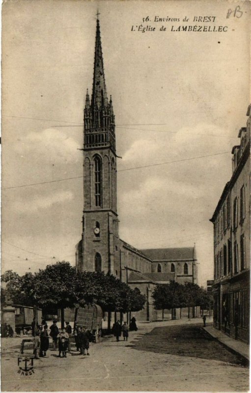 CPA Env. de BREST - L'Église de LAMBEZELLEC (458106)