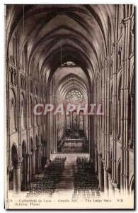 Old Postcard Cathedrale de Laan Grande Nef