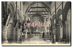 Old Postcard Perros Guirec Interior of The Church