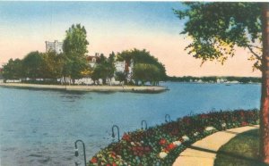 Thousand Islands Canada  Imperial Island, St Lawrence River Litho Postcard