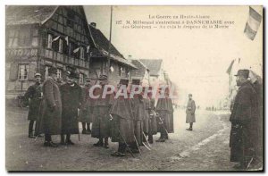 Old Postcard Army M Millerand s & # 39entretient has Dannemarie with general ...