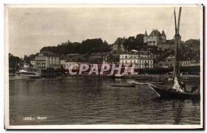 Old Postcard Nyon Boat