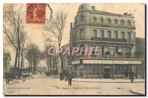 Old Postcard Agen Boulevard Sylvain Dumon Hotel Continental