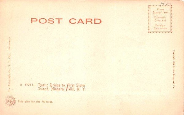 Rustic Bridge to First Sister Island Niagara Falls, New York