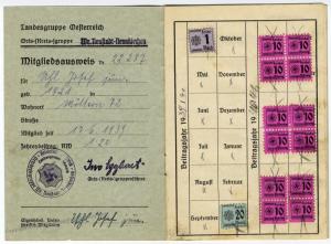 Germany WWII 1939 Reichsluftschutzbund RLB Card Many Revenues 49397