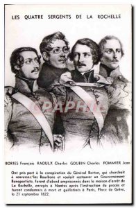 Modern Postcard The Four Sergeants of La Rochelle Bories Raoulx Francois Char...