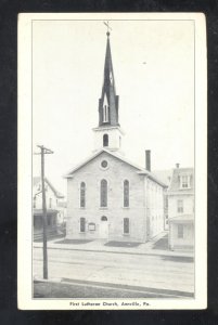 ANNVILLE PENNSYLVANIA PA. FIRST LUTHERAN CHURCH VINTAGE POSTCARD