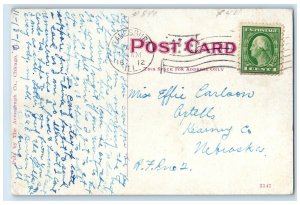 1912 YMCA Building Exterior Horse Carriage Street Galesburg Illinois IL Postcard