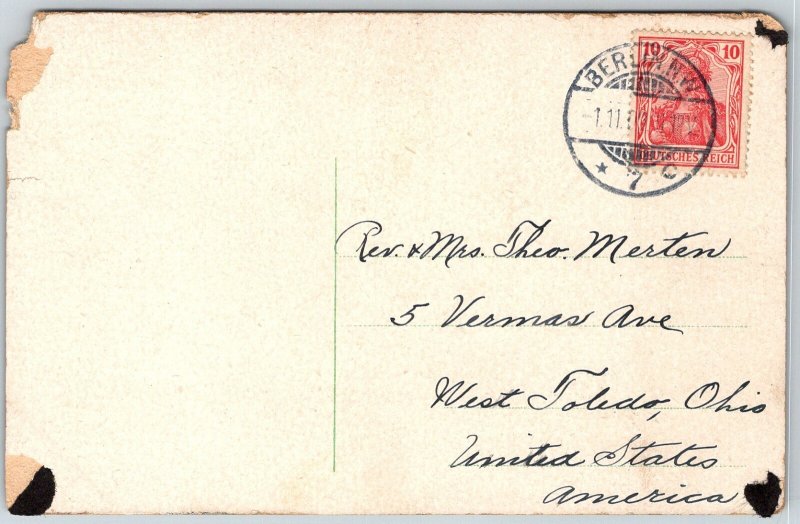 Berlin Germany 1910 Postcard Hallesches Tor U-Bahn Train Trolley Station