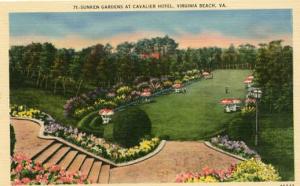 VA - Virginia Beach, Sunken Gardens at Cavalier Hotel