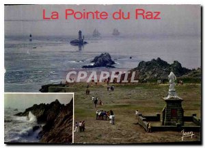 Postcard Modern Brittany Pointe du Raz Passage in the Raz de Sein ship Belle ...