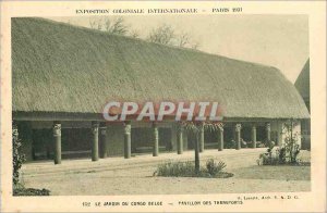 Old Postcard International Colonial Exposition Paris 1931 Garden Pavilion of ...