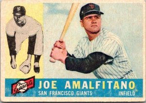 1960 Topps Baseball Card Joe Amalfitano San Francisco Giants sk10513