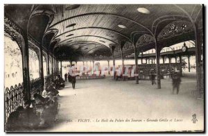 Vichy Old Postcard The Lobby Palace Grand source grid and Lucas