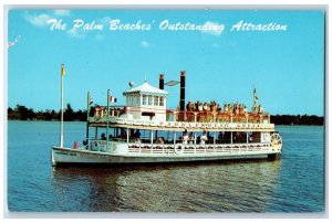 The Palm Beaches Sightseeing Paddlewheel Queen Cruise Boat Advertising Postcard 