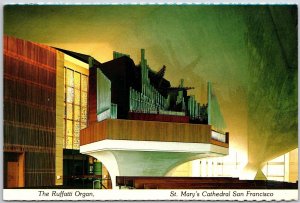 Saint Mary's Cathedral San Francisco California Ruffatti Organ Electro Postcard