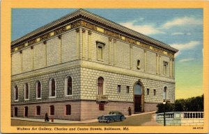 VTG Walters Art Gallery Charles and Centre Street Baltimore Maryland MD Postcard