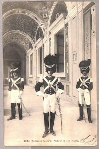 ab0136 - VINTAGE POSTCARD - ROME City: Pontifical Gendarmes on high estate-