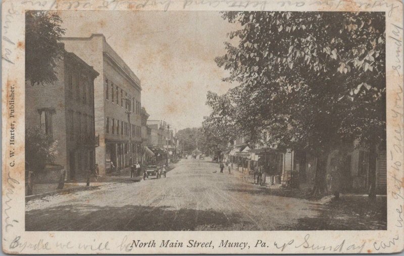 Postcard North Main Street Muncy PA