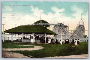 Cedar Rapids Iowa~Roller Coaster At The Alamo Amusement Park~Ticket Booth~1907