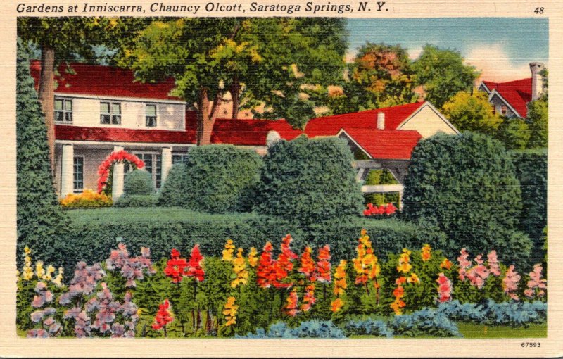 New York Saratoga Springs Chauncy Olcott Gardens At Inniscarra