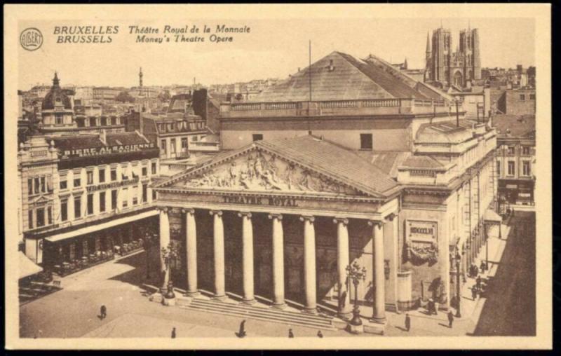 belgium, BRUSSELS BRUXELLES, Money's Theatre Opera (1920s)