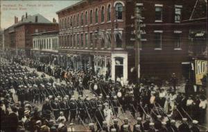 Rockland ME Naval Parade Old Home Week c1910 Postcard