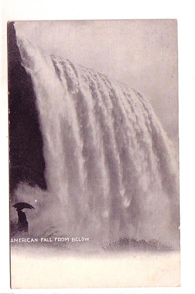 B&W American Falls from Below, Niagara Falls, New York, 