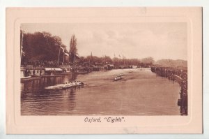 P1201 old postcard sports oxford eights rowing