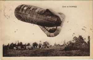 PC CAMP DE SUIPPES SAUCISSE ZEPPELIN BALLOON AVIATION (a19737)