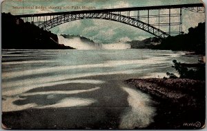1906 NIAGRA FALLS CANADA INTERNATIONAL BRIDGE BOTH FALLS POSTCARD 25-261 