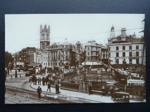 Bristol ST AUGUSTINE'S BRIDGE & TRAMWAY CENTRE Old RP Postcard by Burgess & Bown