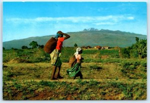 MOUNT KENYA ~ African Village at Foot of Mt. Kenya  4x6 Postcard