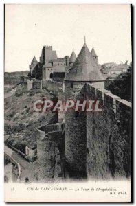 Old Postcard Carcassonne Tower of & # 39Inquisition