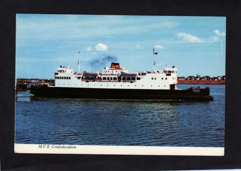 PEI MVS Confederation Ferry Boat Cape Tormentine NB Port Borden Carte Postale