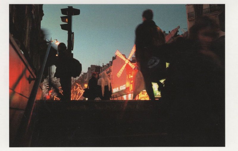 Moulin Rouge Night Illuminations Place Blanche Award Postcard