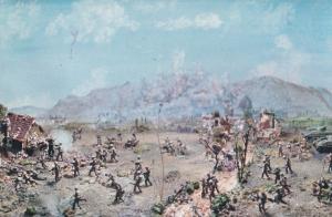 Diorama Battle Of Bassino 1944 Royal Fusiliers Museum London Postcard