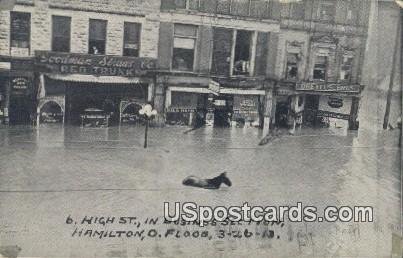 High Street, Business Section, Flood 3-26-13 - Hamilton, Ohio