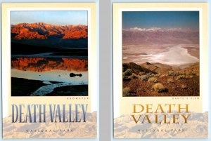 2 Postcards DEATH VALLEY National Park, CA ~ BADWATER & Dante's View 4x6