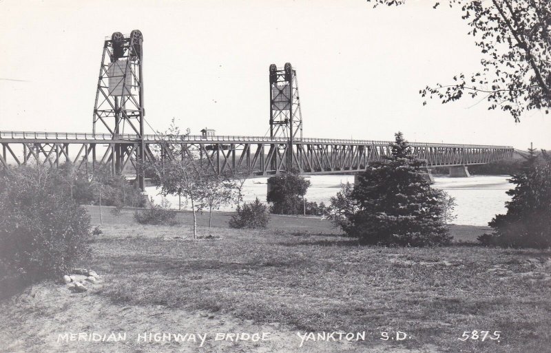 South Dakota Yankton Meridian Highway Bridge Real Photo sk137