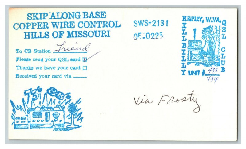 Postcard QSL Radio Card From Lebanon MO Missouri KWT - 2044 